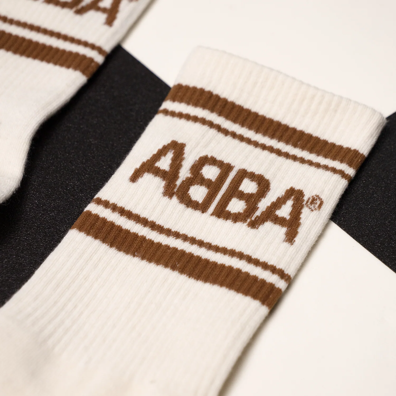 ABBA Socks (Brown/White) - Image 2