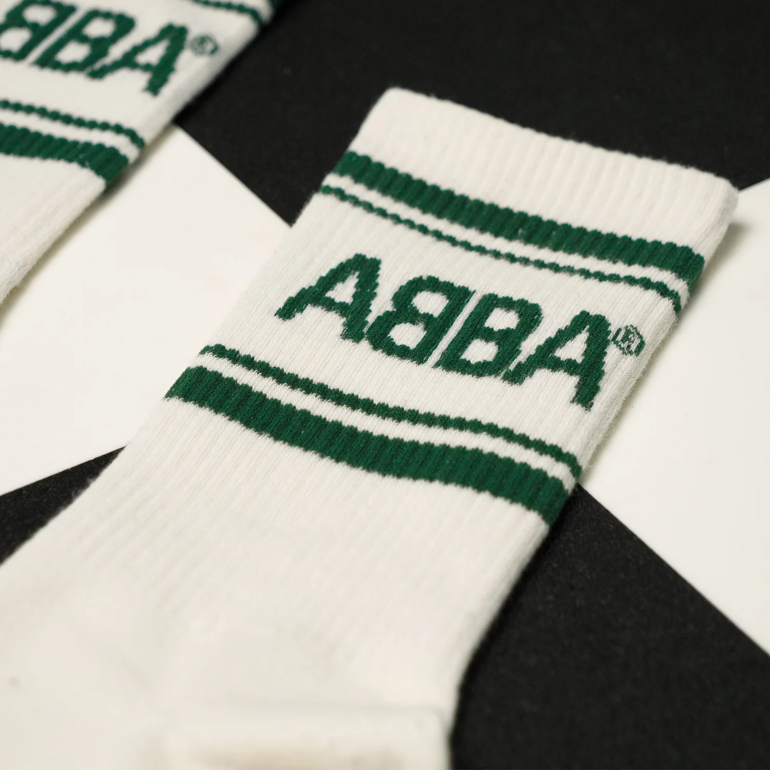 ABBA Socks (Green/White) - Image 2