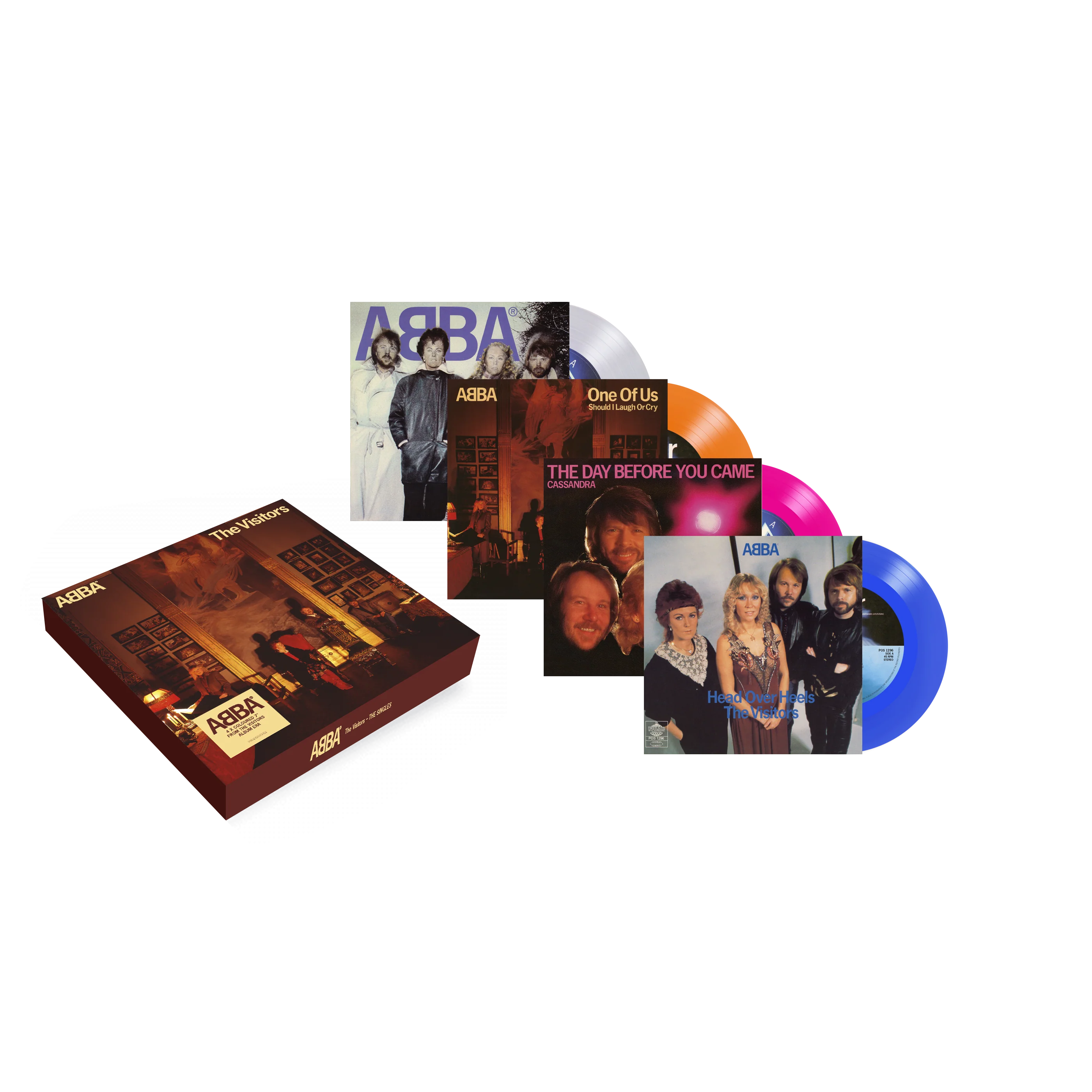 The Visitors - The Singles: 4 x 7″ Colour Vinyl Box Set